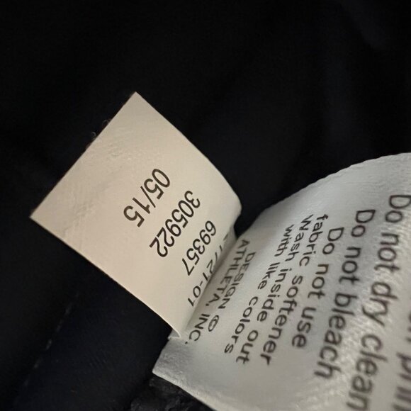 Athleta Navy Blue Reflective‎ Dot Capri Leggings Large Tall - Picture 4 of 11